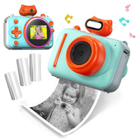 HKM-231059 Vibrant 20-Inch Colorful Cartoon Digital Printing Camera for Kids - Available in Lake Blue, Pink, and Green