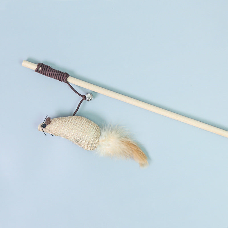 HKM-2311101 Bouncy Suction Cup Spring Ball Cat Toy with Pompom Attachment