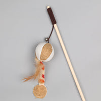 HKM-2311101 Bouncy Suction Cup Spring Ball Cat Toy with Pompom Attachment