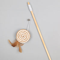 HKM-2311101 Bouncy Suction Cup Spring Ball Cat Toy with Pompom Attachment