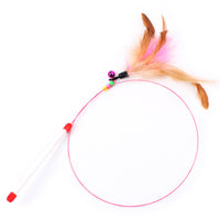 HKM-2311101 Bouncy Suction Cup Spring Ball Cat Toy with Pompom Attachment
