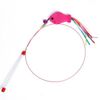 HKM-2311101 Bouncy Suction Cup Spring Ball Cat Toy with Pompom Attachment