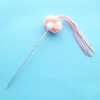 HKM-2311101 Bouncy Suction Cup Spring Ball Cat Toy with Pompom Attachment