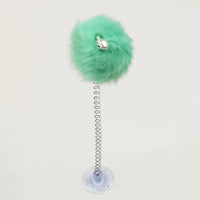HKM-2311101 Bouncy Suction Cup Spring Ball Cat Toy with Pompom Attachment