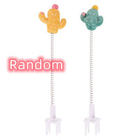 HKM-2311101 Bouncy Suction Cup Spring Ball Cat Toy with Pompom Attachment