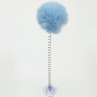 HKM-2311101 Bouncy Suction Cup Spring Ball Cat Toy with Pompom Attachment