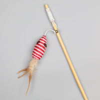 HKM-2311101 Bouncy Suction Cup Spring Ball Cat Toy with Pompom Attachment