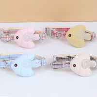 HKM-2312253 Stylish Monochrome Fish-Shaped Cat Collar for Everyday Use