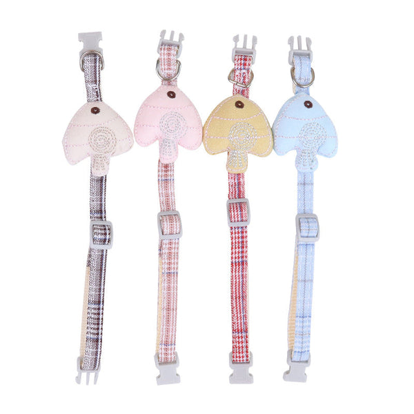 HKM-2312253 Stylish Monochrome Fish-Shaped Cat Collar for Everyday Use