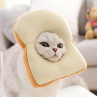 HKM-2312509 Avocado and Toast Plush Pet Collar Headgear Accessory for Cats