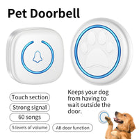 HKM-2313533 Waterproof Wireless Dog Doorbell with 60 Ringtones and Adjustable Volume