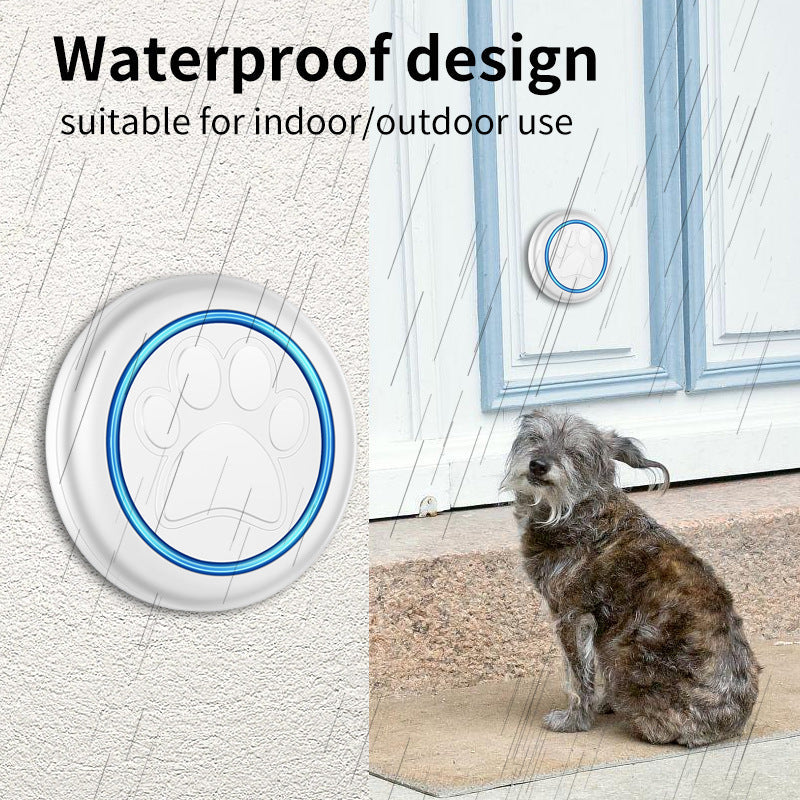 HKM-2313533 Waterproof Wireless Dog Doorbell with 60 Ringtones and Adjustable Volume