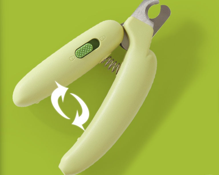 HKM-2314045 Banana-Shaped Nail Clippers for Pets ¨C Ergonomic Design for Easy and Safe Grooming