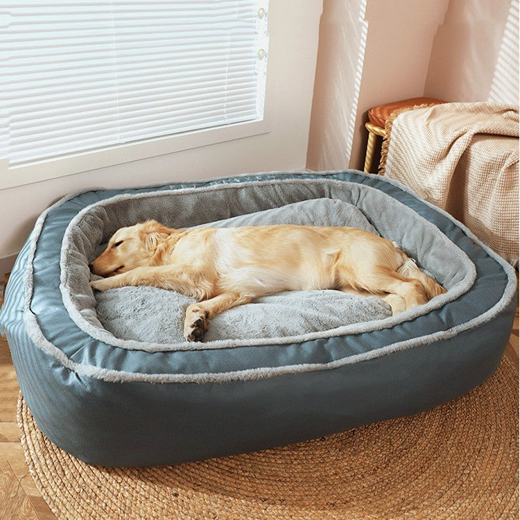 HKM-2314301 Cozy Polyester Cotton Dog Bed in Multiple Sizes for Winter Comfort
