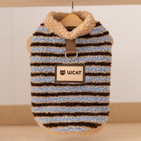HKM-2314813 Cozy Sherpa Pet Vest with Bear Patch and Integrated Leash Ring for Small to Medium Dogs and Cats