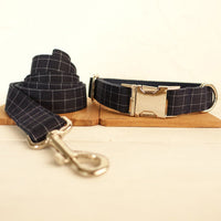 HKM-2315837 Stylish Bow Dog Collar with Traction Leash Set for Comfortable Walks