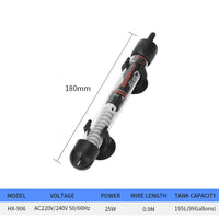 HKM-231699 Automatic Aquarium Heater with Thermostat, Glass Design, 25W to 300W Options for Fish Tanks and Tortoise Care