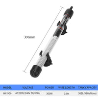 HKM-231699 Automatic Aquarium Heater with Thermostat, Glass Design, 25W to 300W Options for Fish Tanks and Tortoise Care