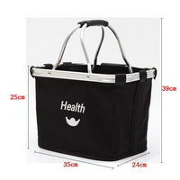 HKM-2318269 Folding Aluminum Alloy Bicycle Basket for Pets and Shopping, Waterproof Fabric, Adjustable for Handlebars