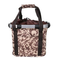 HKM-2318269 Folding Aluminum Alloy Bicycle Basket for Pets and Shopping, Waterproof Fabric, Adjustable for Handlebars