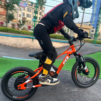 HKM-231891 Electric 36V 5AH 16-Inch No-Pedal Bike for Kids Ages 5-8 with 3-Speed and Hydraulic Disc Brakes
