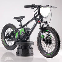 HKM-231891 Electric 36V 5AH 16-Inch No-Pedal Bike for Kids Ages 5-8 with 3-Speed and Hydraulic Disc Brakes