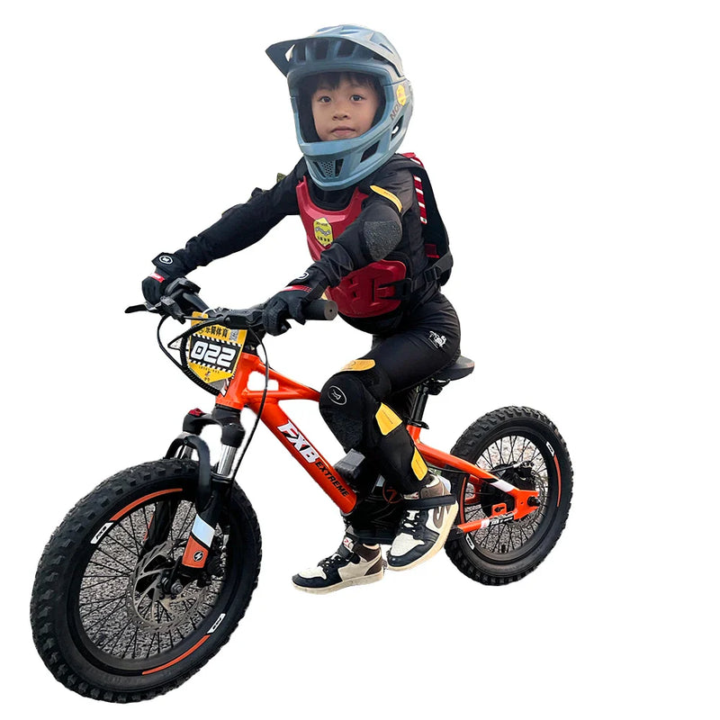 HKM-231891 Electric 36V 5AH 16-Inch No-Pedal Bike for Kids Ages 5-8 with 3-Speed and Hydraulic Disc Brakes