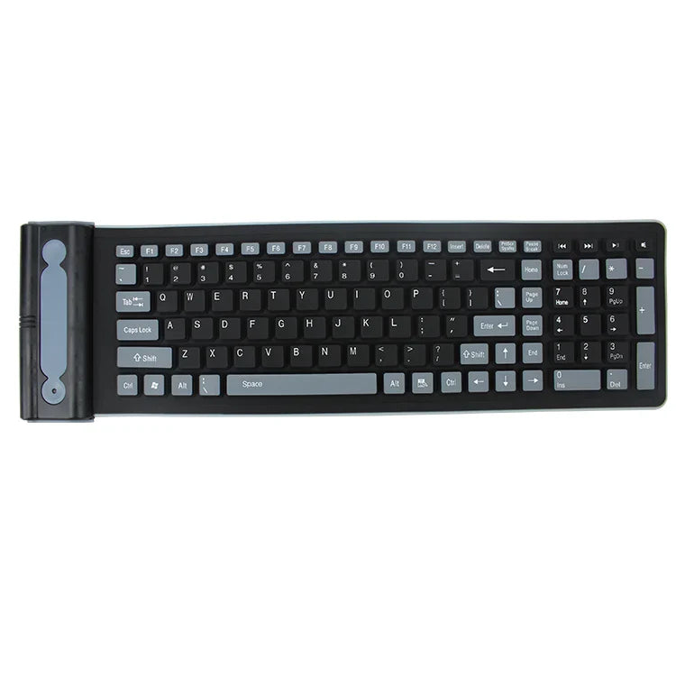 HKM-231891 Wireless Waterproof Azerty Silicone Keyboard with 2.4G USB for PC