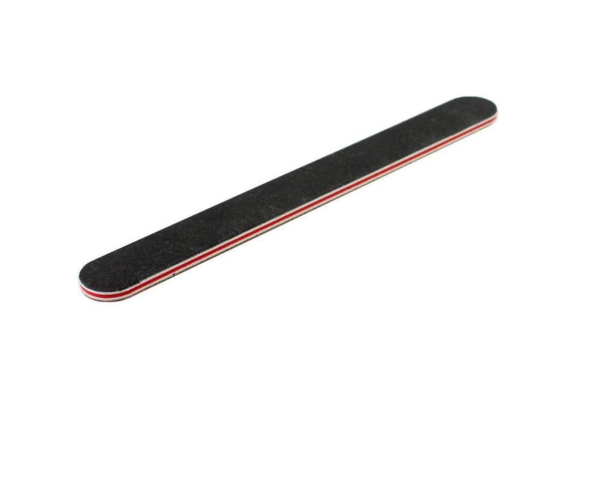 HKM-231955 Black Polished Nail File with Oblong and Curved Shapes for Perfect Nail Shaping