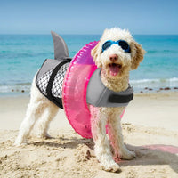 HKM-2320189 Corgi Dog Life Jacket in Camouflage Shark Design, Available in Multiple Sizes