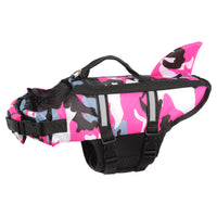 HKM-2320189 Corgi Dog Life Jacket in Camouflage Shark Design, Available in Multiple Sizes