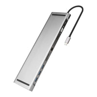 HKM-232019 Ten-Port HDMI and VGA Hub Docking Station with Cooling Bracket and Gigabit Network Port