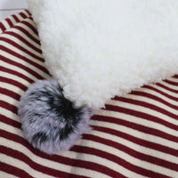 HKM-2320829 Cozy Cotton Striped Cartoon Hoodie for Dogs - Winter Wear