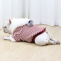 HKM-2320829 Cozy Cotton Striped Cartoon Hoodie for Dogs - Winter Wear