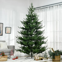 HKM-232083 9ft Hinged Artificial Christmas Tree with 1939 Realistic Pine Branches and Steel Base