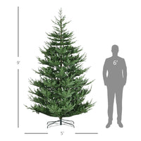 HKM-232083 9ft Hinged Artificial Christmas Tree with 1939 Realistic Pine Branches and Steel Base