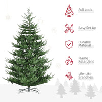 HKM-232083 9ft Hinged Artificial Christmas Tree with 1939 Realistic Pine Branches and Steel Base