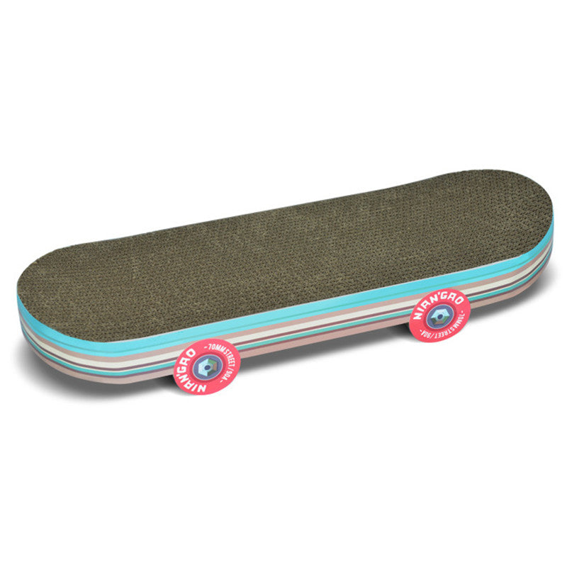 HKM-2321981 Creative Skateboard-Shaped Cat Scratching Board Made of Corrugated Paper