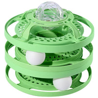 HKM-2322621 Cat Self-Help Boredom Relief Spinner Ball Toy Set in Yellow, Green, and Grey