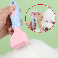 HKM-2323261 Stainless Steel Dog and Cat Grooming Comb with Knot Knife and Massage Brush