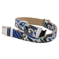 HKM-2323773 Flower Pattern Decorative Pet Collar in Pink, Red, Blue, Dark Blue - Adjustable Sizes Available