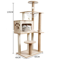 HKM-2325053 Wooden Cat Crawl Nest Scratching Board with Space Capsule Design