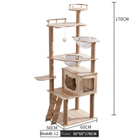 HKM-2325053 Wooden Cat Crawl Nest Scratching Board with Space Capsule Design
