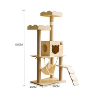 HKM-2325053 Wooden Cat Crawl Nest Scratching Board with Space Capsule Design