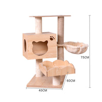 HKM-2325053 Wooden Cat Crawl Nest Scratching Board with Space Capsule Design