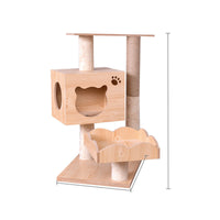 HKM-2325053 Wooden Cat Crawl Nest Scratching Board with Space Capsule Design