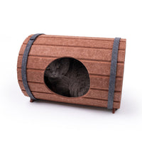 HKM-2325821 Assembled Wine Barrel Pet Bed with Felt Board for Cats