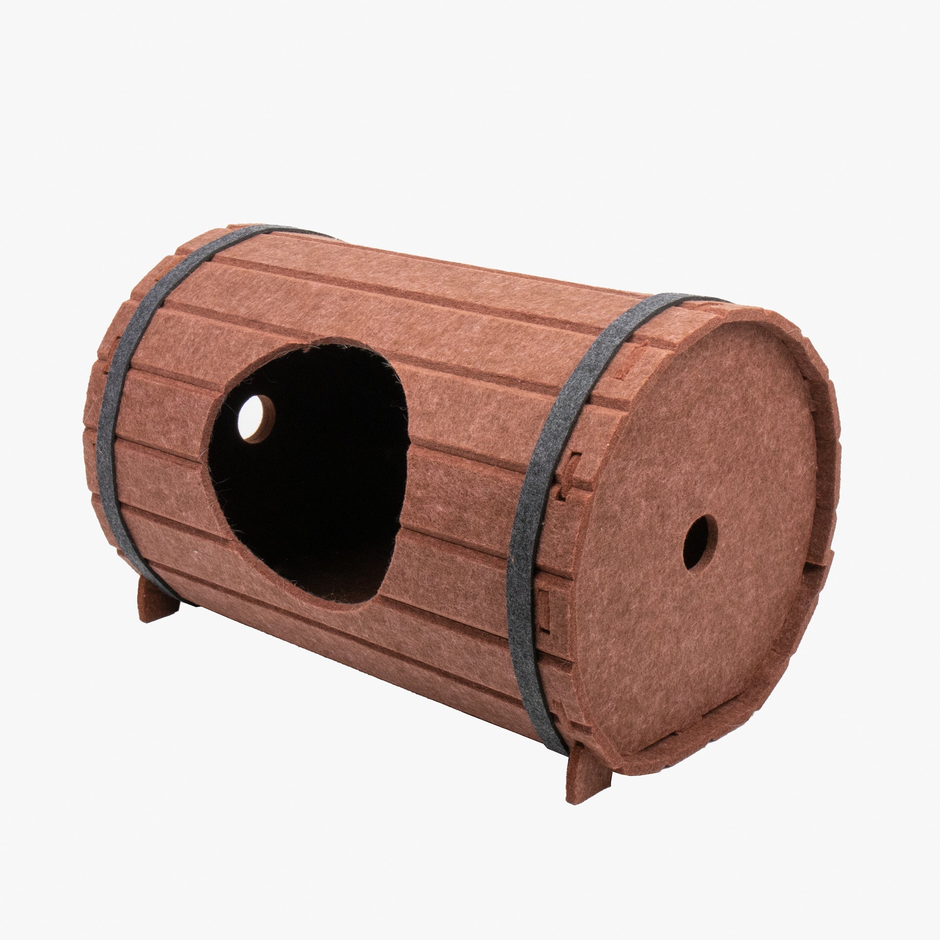HKM-2325821 Assembled Wine Barrel Pet Bed with Felt Board for Cats