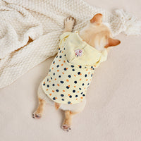HKM-2326845 Cozy Casual Yellow Hoodie for Small Dogs - Cotton Fabric, Available in M, L, XL