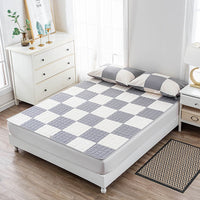 HKM-232787 Antibacterial Silver Fiber Cotton Fitted Sheet with Anti-Skid Pillow Cases - Geometric Modern Design